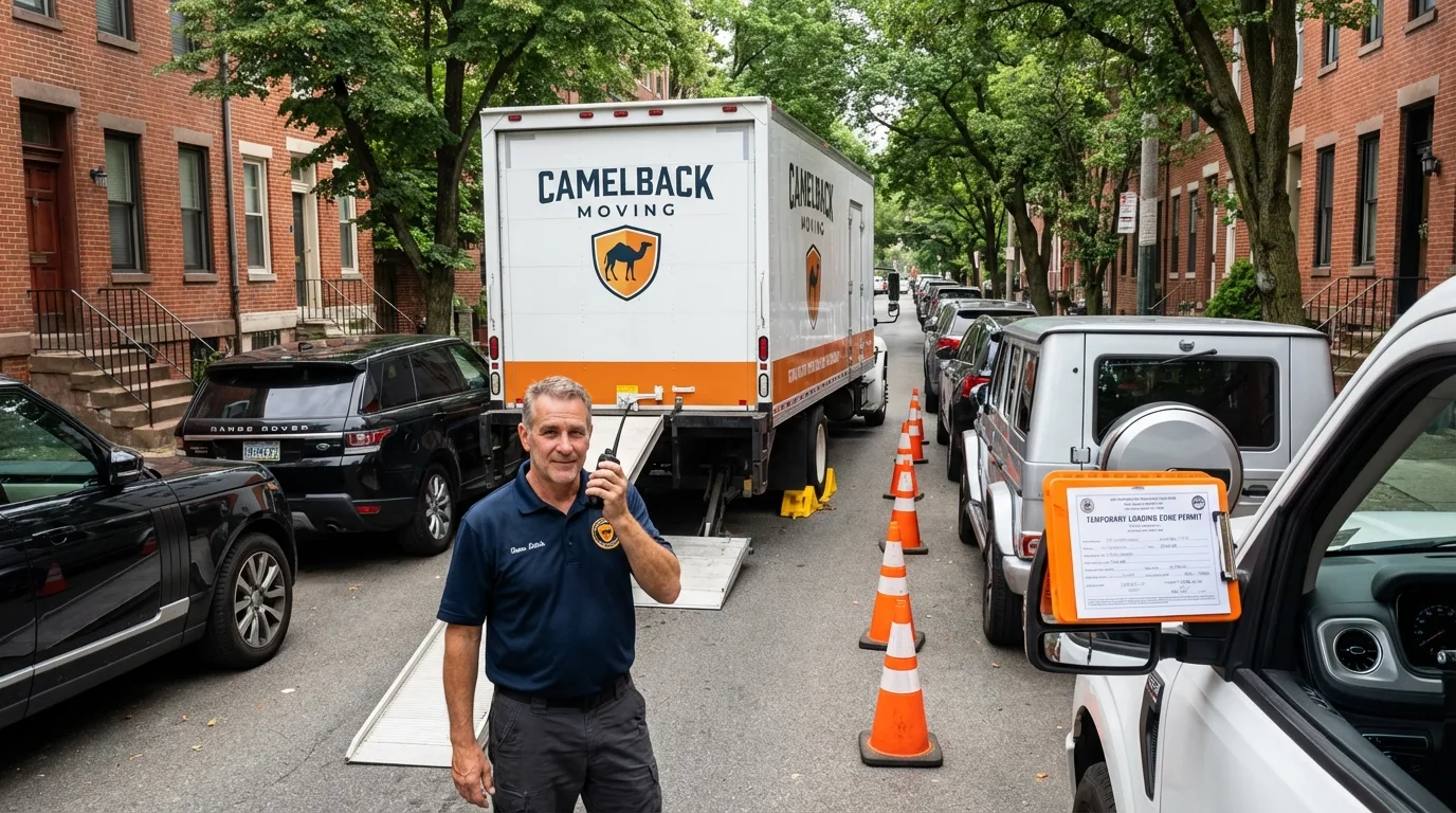 City street loading permit setup in Medfield, MA
